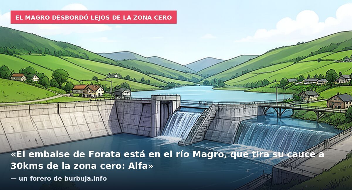 El Magro desbordó lejos de la zona cero: «El embalse de Forata está en el río Magro, que tira su cauce a 30kms de la zona cero: Alfa» — un forero de burbuja.info