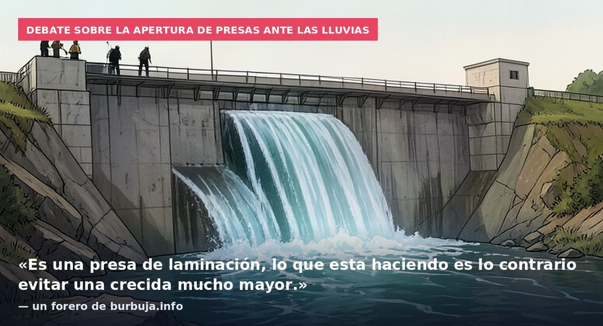 Debate sobre la apertura de presas ante las lluvias: «Es una presa de laminación, lo que esta haciendo es lo contrario evitar una crecida mucho mayor.» — un forero de burbuja.info