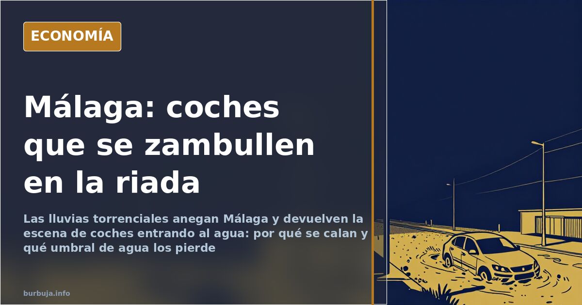 Riadas en Málaga: por qué los coches se calan al cruzar el agua