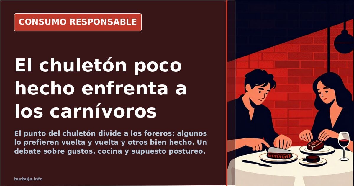 Chuletón de ternera poco hecho con patatas y pimientos en un plato de restaurante