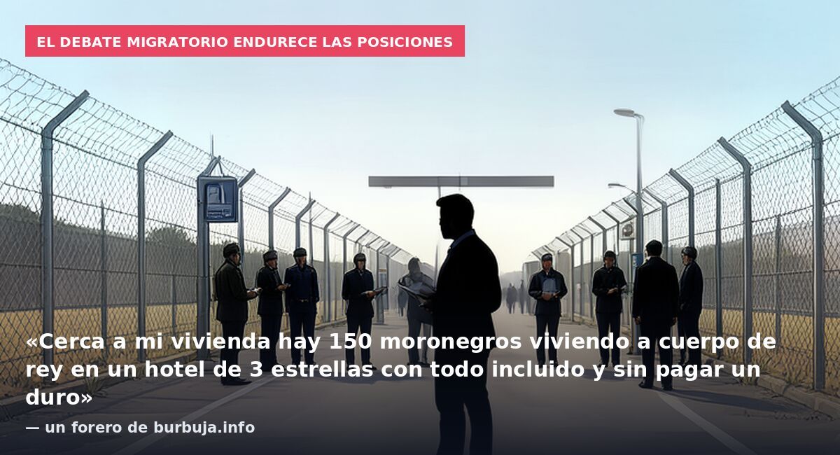 El debate migratorio endurece las posiciones: «Cerca a mi vivienda hay 150 moronegros viviendo a cuerpo de rey en un hotel de 3 estrellas con todo incluido y sin pagar un duro» — un forero de burbuja.info