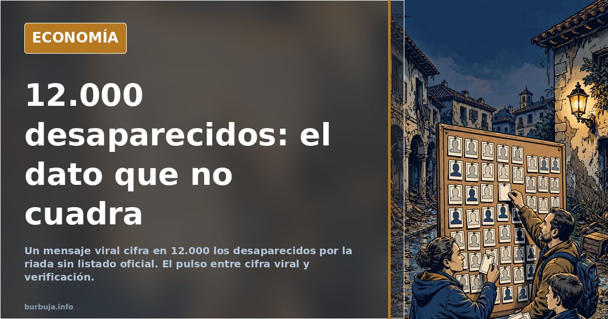 Un mensaje viral cifra en 12.000 los desaparecidos por la riada