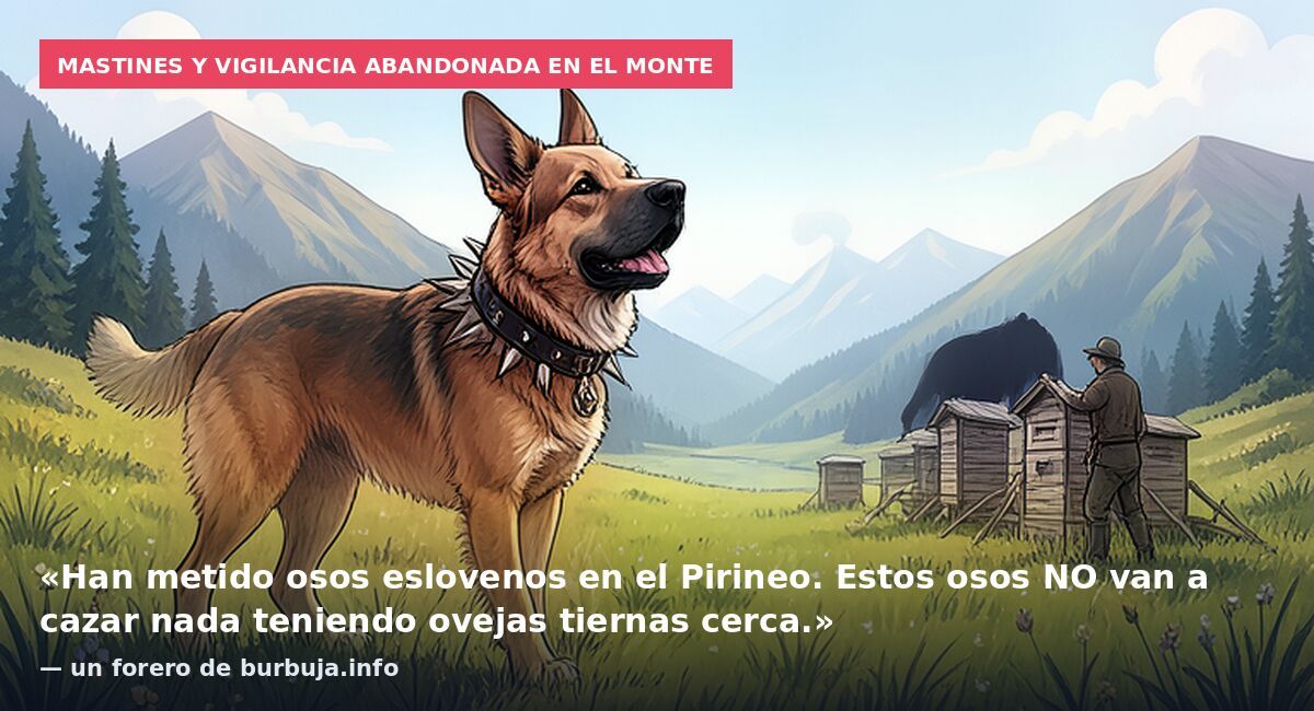 Mastines y vigilancia abandonada en el monte: «Han metido osos eslovenos en el Pirineo. Estos osos NO van a cazar nada teniendo ovejas tiernas cerca.» — un forero de burbuja.info