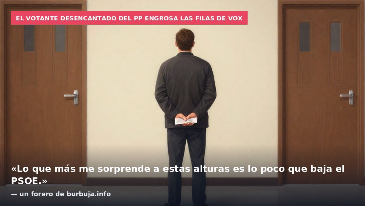 El votante desencantado del PP engrosa las filas de VOX: «Lo que más me sorprende a estas alturas es lo poco que baja el PSOE.» — un forero de burbuja.info