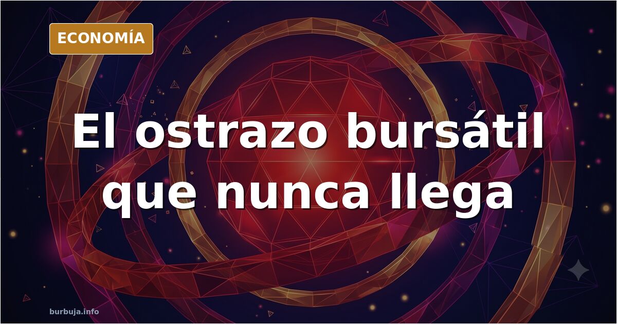 Ilustración editorial de un gráfico bursátil en caída con un inversor observando desde un refugio de bonos alemanes