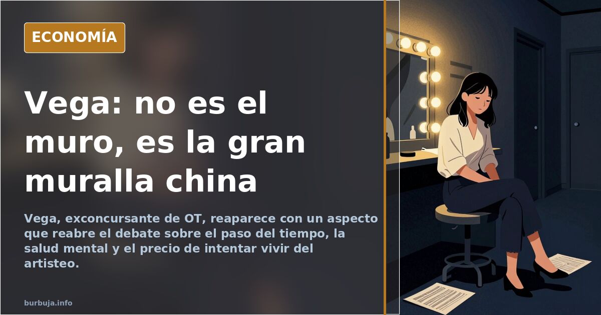 Vega, cantante y exconcursante de Operación Triunfo, con gafas grandes y aspecto desmejorado en una imagen reciente