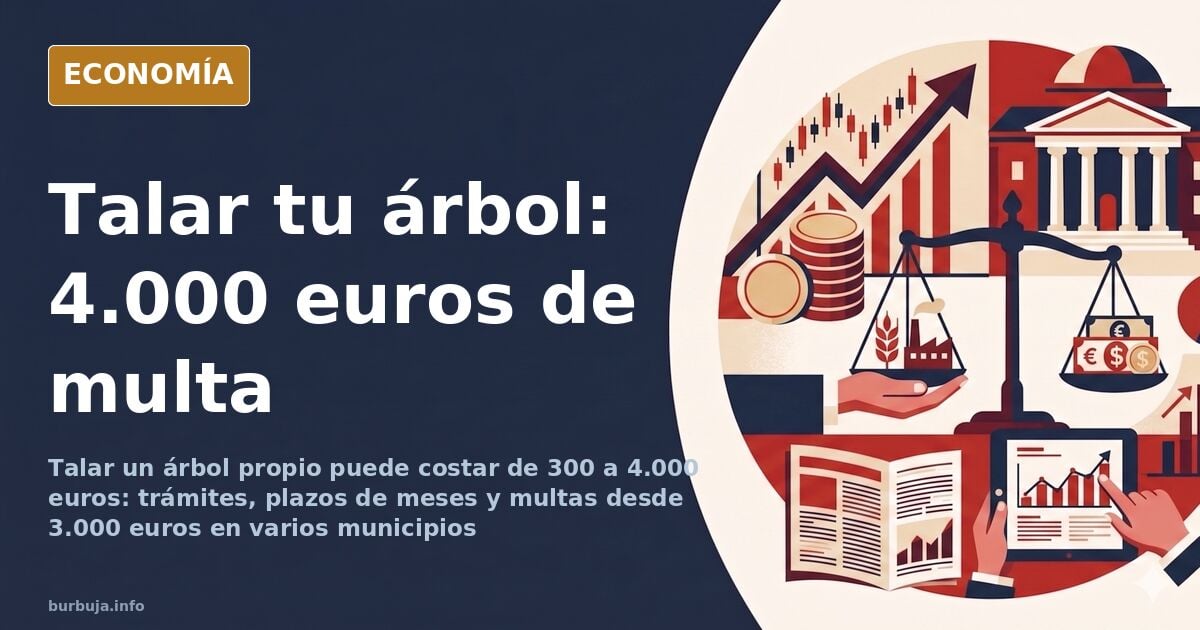 Talar un árbol propio: de 300 a 4.000 euros de multa
