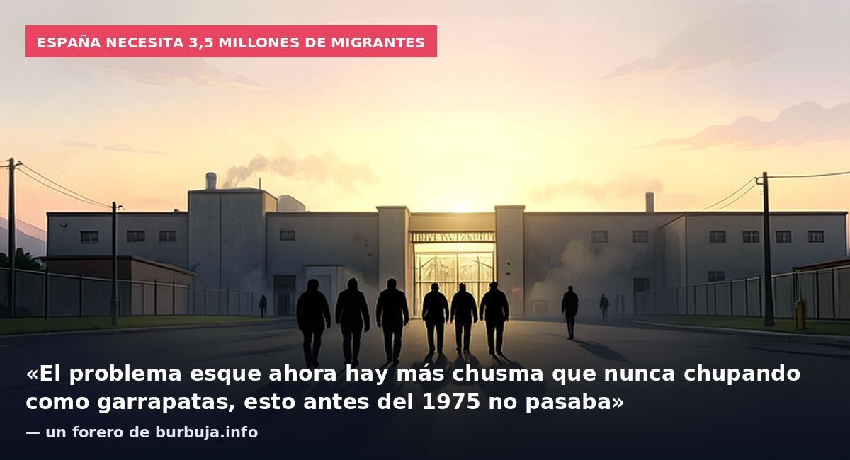 España necesita 3,5 millones de migrantes: «El problema esque ahora hay más chusma que nunca chupando como garrapatas, esto antes del 1975 no pasaba» — un forero de burbuja.info