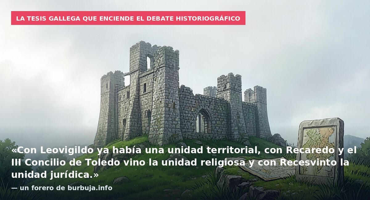 La tesis gallega que enciende el debate historiográfico: «Con Leovigildo ya había una unidad territorial, con Recaredo y el III Concilio de Toledo vino la unidad religiosa y con Recesvinto la unidad jurídica.» — un forero de burbuja.info
