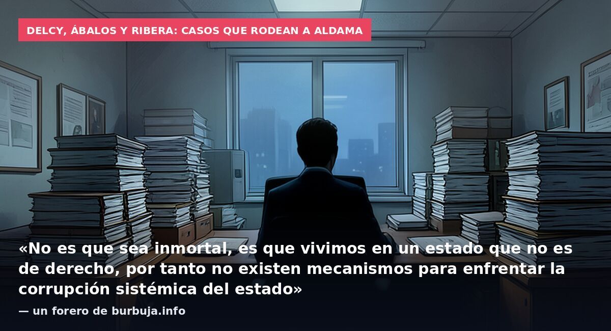 Delcy, Ábalos y Ribera: casos que rodean a Aldama: «No es que sea inmortal, es que vivimos en un estado que no es de derecho, por tanto no existen mecanismos para enfrentar la corrupción sistémica del estado» — un forero de burbuja.info