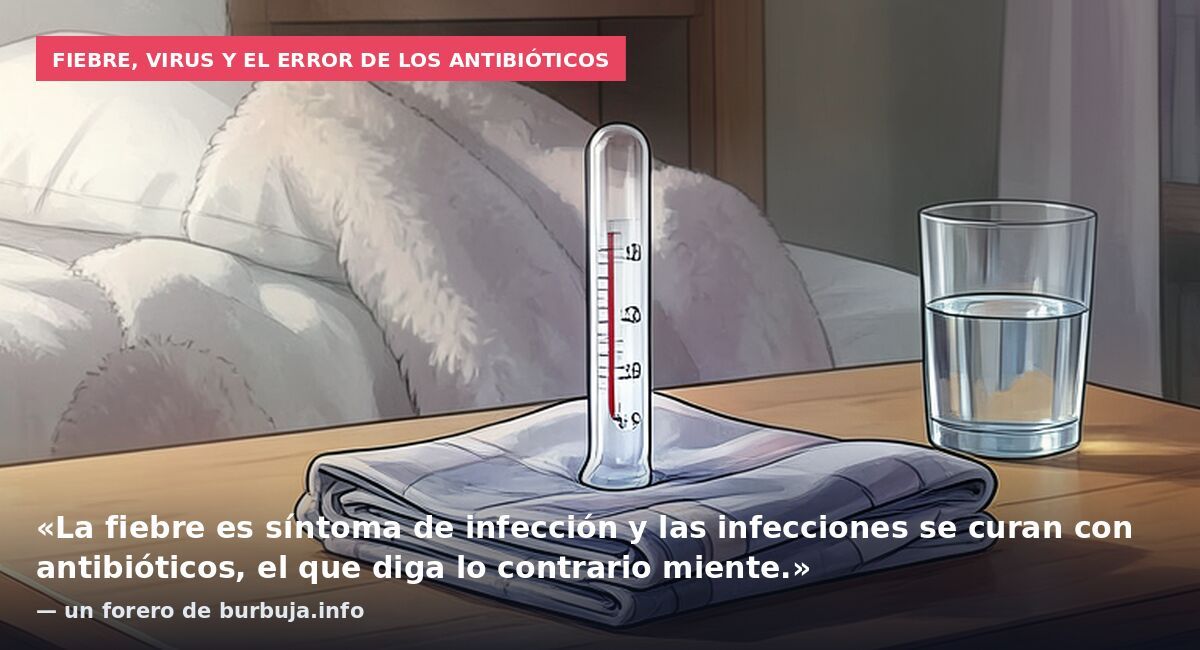 Fiebre, virus y el error de los antibióticos: «La fiebre es síntoma de infección y las infecciones se curan con antibióticos, el que diga lo contrario miente.» — un forero de burbuja.info