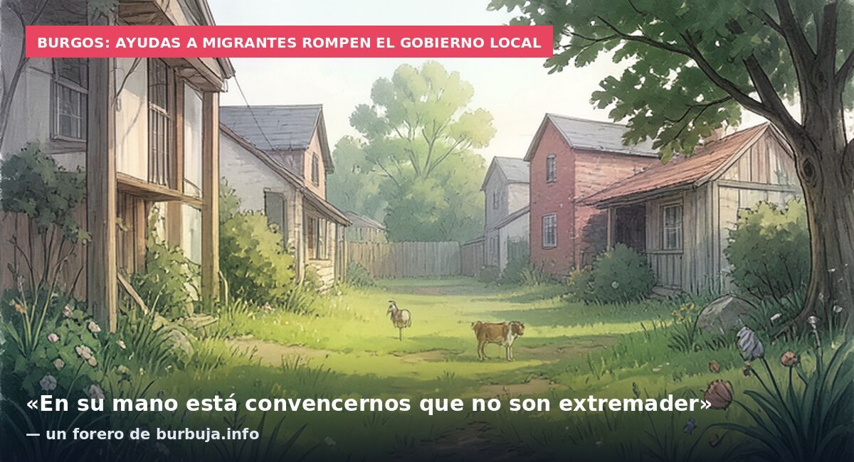 Burgos: ayudas a migrantes rompen el gobierno local: «En su mano está convencernos que no son extremader» — un forero de burbuja.info