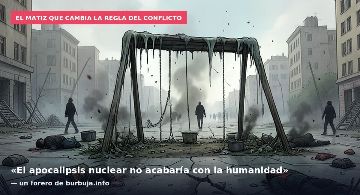 El matiz que cambia la regla del conflicto: «El apocalipsis nuclear no acabaría con la humanidad» — un forero de burbuja.info