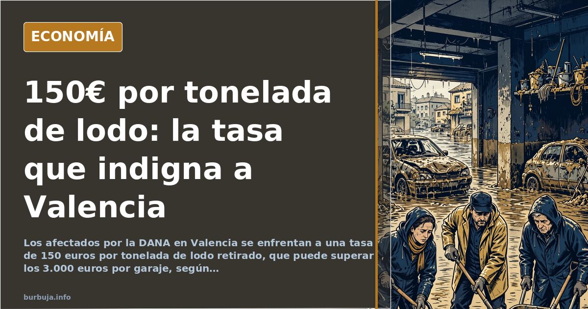150 euros por tonelada de lodo: la tasa que indigna a los afectados por la DANA