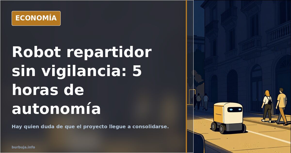 Robot repartidor se prueba en Barcelona: 5 horas de autonomía y sin vigilancia