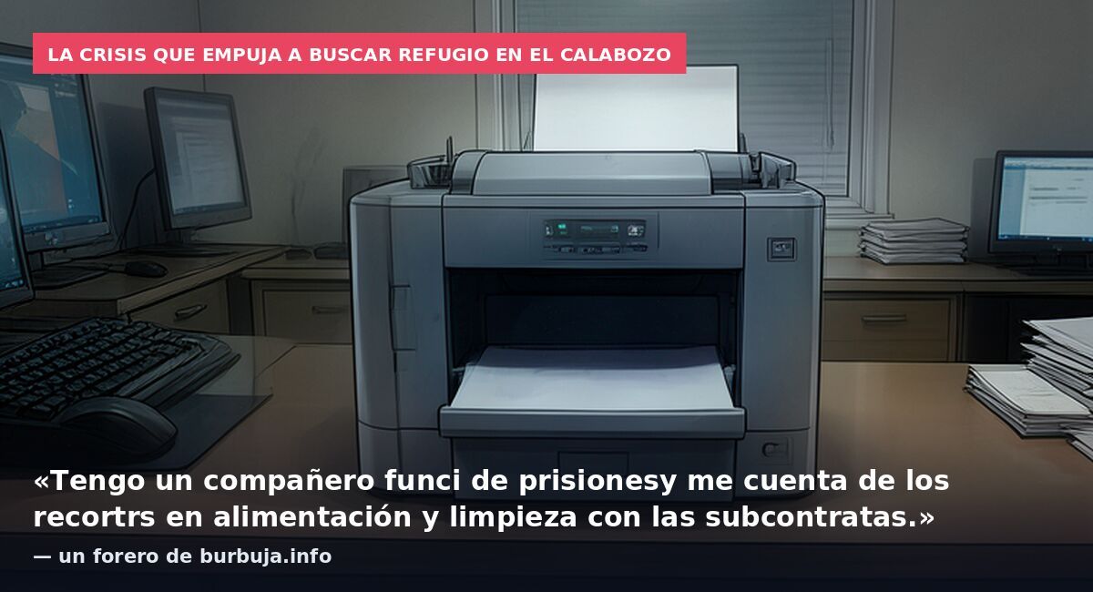 La crisis que empuja a buscar refugio en el calabozo: «Tengo un compañero funci de prisionesy me cuenta de los recortrs en alimentación y limpieza con las subcontratas.» — un forero de burbuja.info