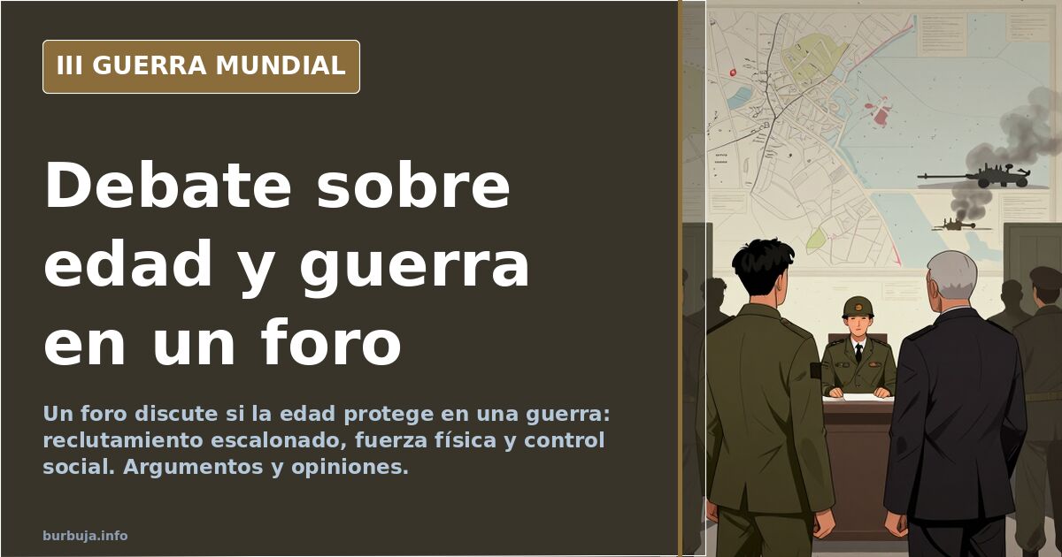 Ilustración de un foro de internet con mensajes sobre guerra y edad