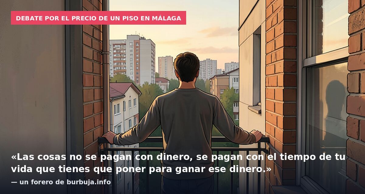 Debate por el precio de un piso en Málaga: «Las cosas no se pagan con dinero, se pagan con el tiempo de tu vida que tienes que poner para ganar ese dinero.» — un forero de burbuja.info