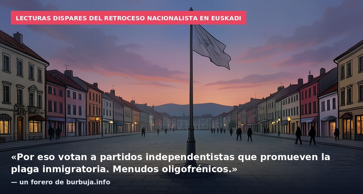 Lecturas dispares del retroceso nacionalista en Euskadi: «Por eso votan a partidos independentistas que promueven la plaga inmigratoria. Menudos oligofrénicos.» — un forero de burbuja.info