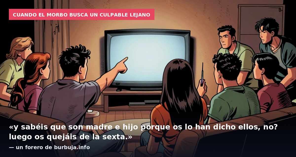 Cuando el morbo busca un culpable lejano: «y sabéis que son madre e hijo porque os lo han dicho ellos, no? luego os quejáis de la sexta.» — un forero de burbuja.info