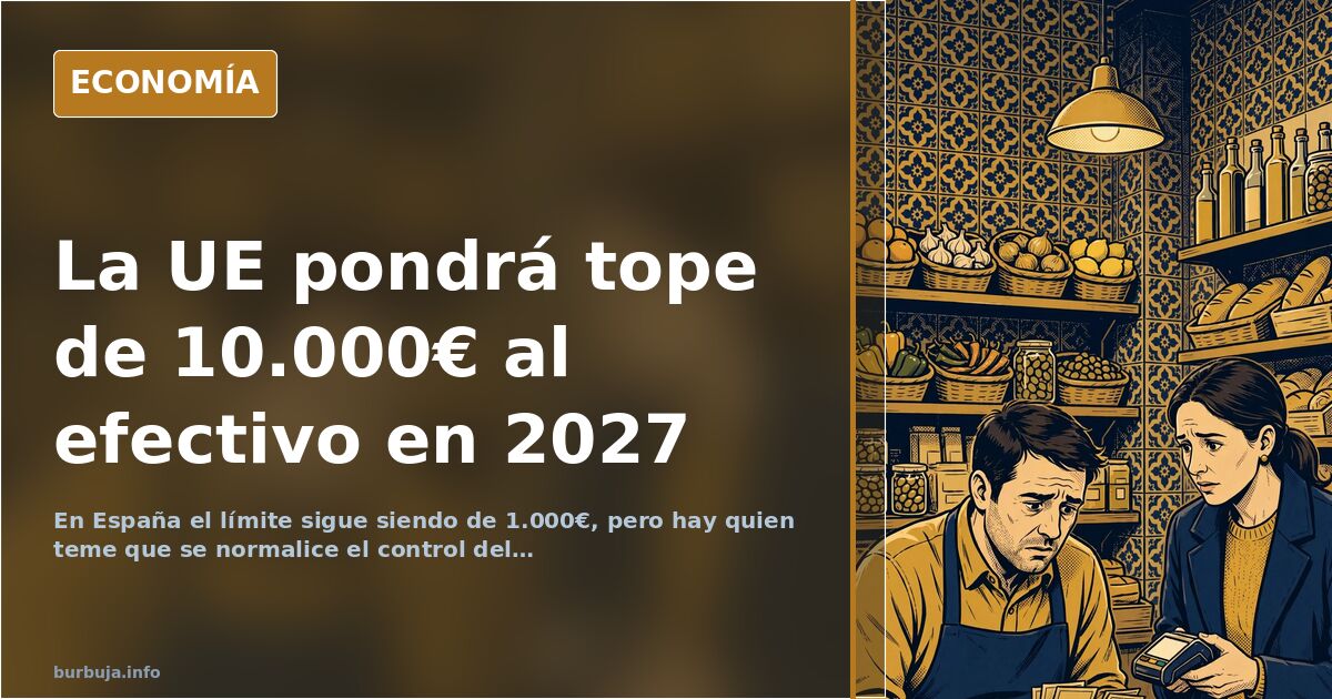 La UE fijará un tope de 10.000€ al pago en efectivo en 2027