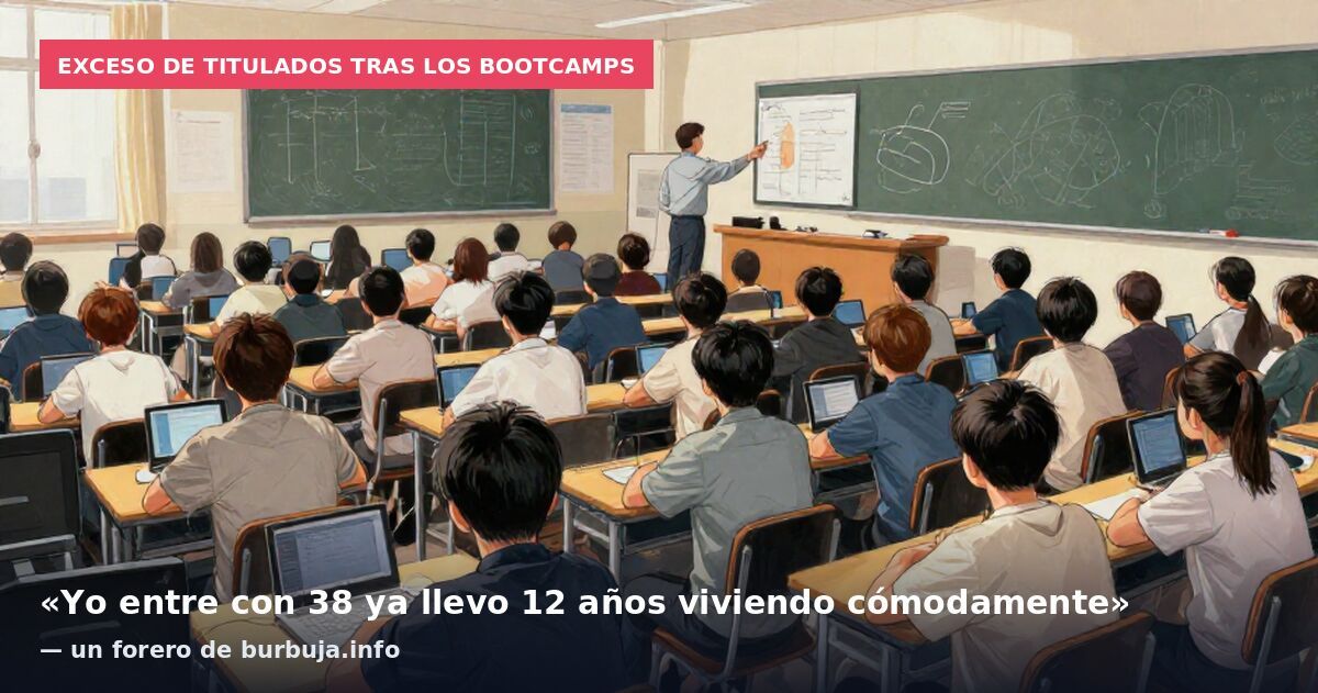 Exceso de titulados tras los bootcamps: «Yo entre con 38 ya llevo 12 años viviendo cómodamente» — un forero de burbuja.info