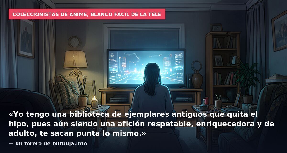 Coleccionistas de anime, blanco fácil de la tele: «Yo tengo una biblioteca de ejemplares antiguos que quita el hipo, pues aún siendo una afición respetable, enriquecedora y de adulto, te sacan punta lo mismo.» — un forero de burbuja.info