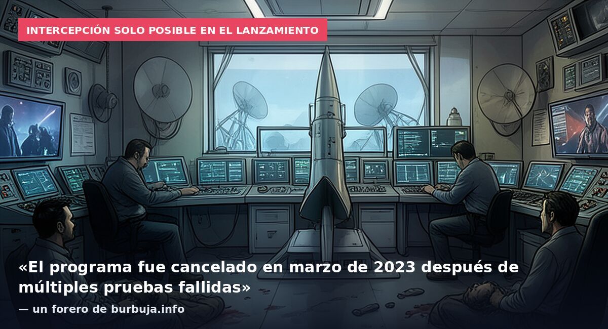 Intercepción solo posible en el lanzamiento: «El programa fue cancelado en marzo de 2023 después de múltiples pruebas fallidas» — un forero de burbuja.info