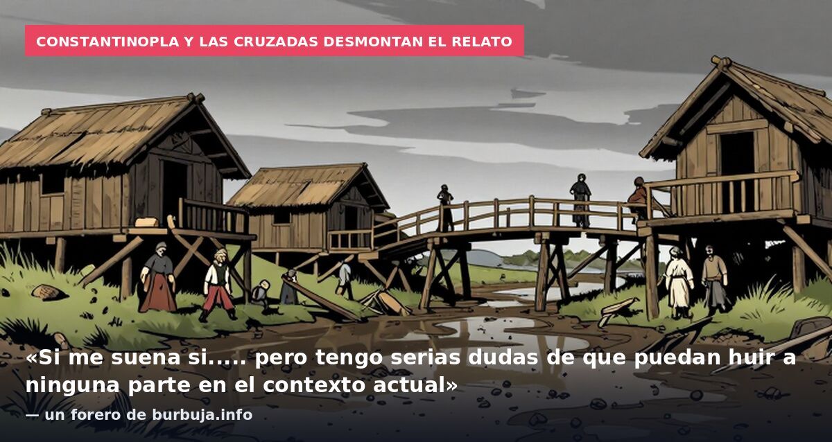 Constantinopla y las cruzadas desmontan el relato: «Si me suena si..... pero tengo serias dudas de que puedan huir a ninguna parte en el contexto actual» — un forero de burbuja.info