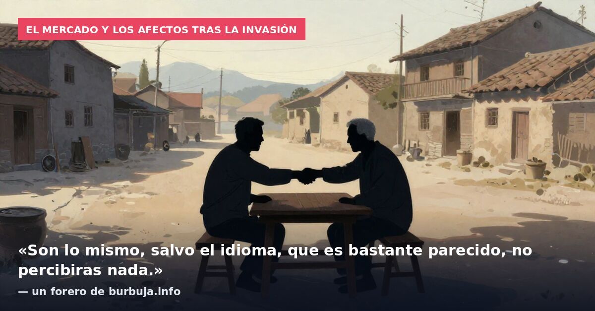 El mercado y los afectos tras la invasión: «Son lo mismo, salvo el idioma, que es bastante parecido, no percibiras nada.» — un forero de burbuja.info