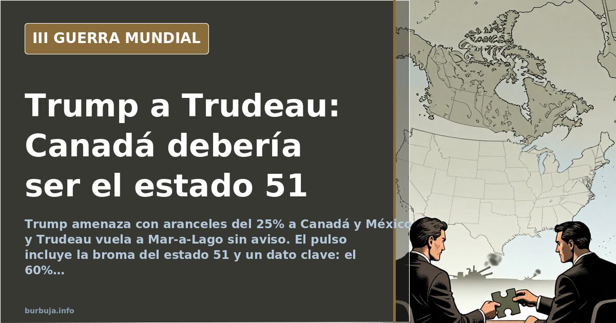 Trump amenaza con aranceles del 25% y Trudeau viaja a Mar-a-Lago