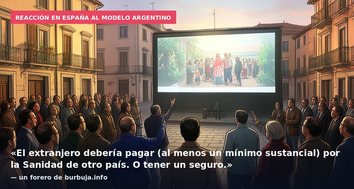 Reacción en España al modelo argentino: «El extranjero debería pagar (al menos un mínimo sustancial) por la Sanidad de otro país. O tener un seguro.» — un forero de burbuja.info