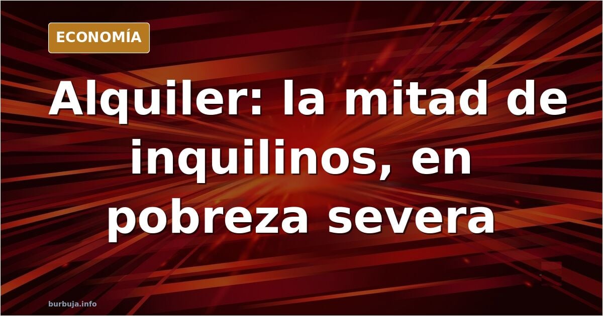 Ilustración editorial de un edificio de viviendas con una nómina siendo devorada por el alquiler, en tonos azul marino y dora