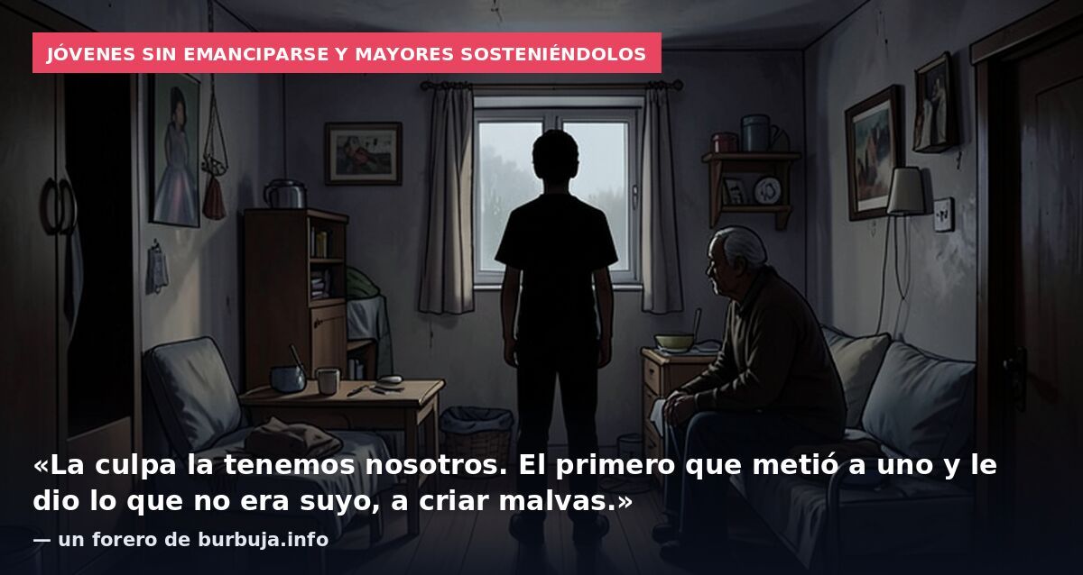 Jóvenes sin emanciparse y mayores sosteniéndolos: «La culpa la tenemos nosotros. El primero que metió a uno y le dio lo que no era suyo, a criar malvas.» — un forero de burbuja.info