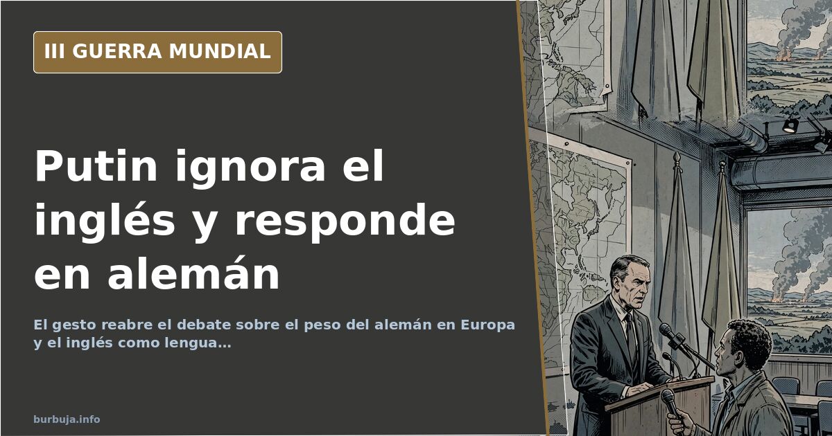 Putin responde en alemán a un periodista que le preguntó en inglés