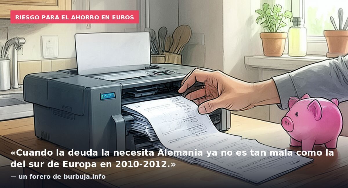 Riesgo para el ahorro en euros: «Cuando la deuda la necesita Alemania ya no es tan mala como la del sur de Europa en 2010-2012.» — un forero de burbuja.info