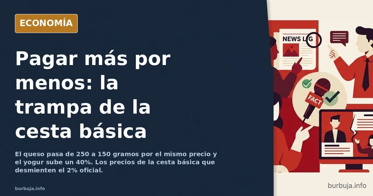 La cesta básica se encoge: menos producto por el mismo precio