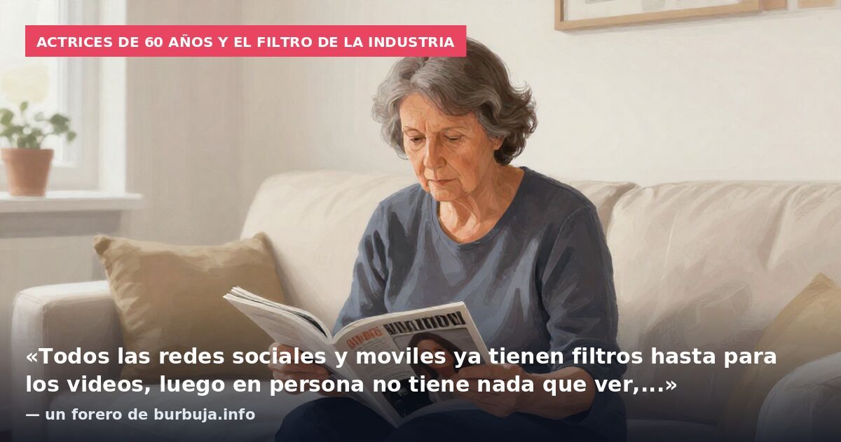 Actrices de 60 años y el filtro de la industria: «Todos las redes sociales y moviles ya tienen filtros hasta para los videos, luego en persona no tiene nada que ver,...» — un forero de burbuja.info