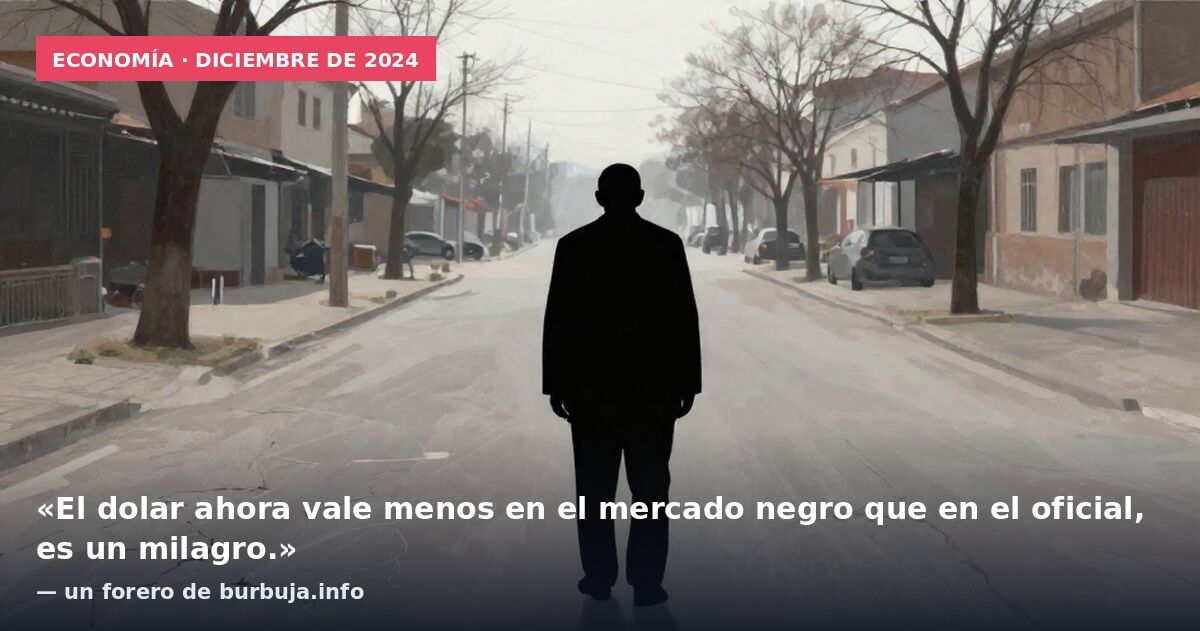 Economía · diciembre de 2024: «El dolar ahora vale menos en el mercado negro que en el oficial, es un milagro.» — un forero de burbuja.info