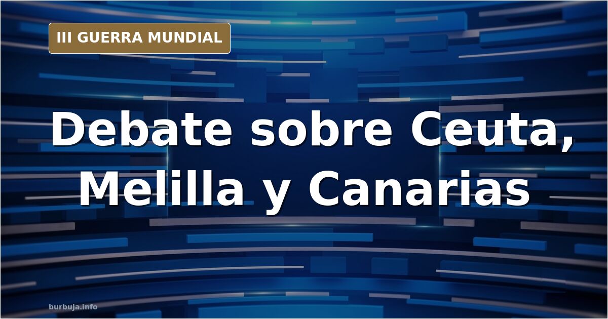 Mapa del estrecho de Gibraltar con Ceuta, Melilla y Canarias señaladas