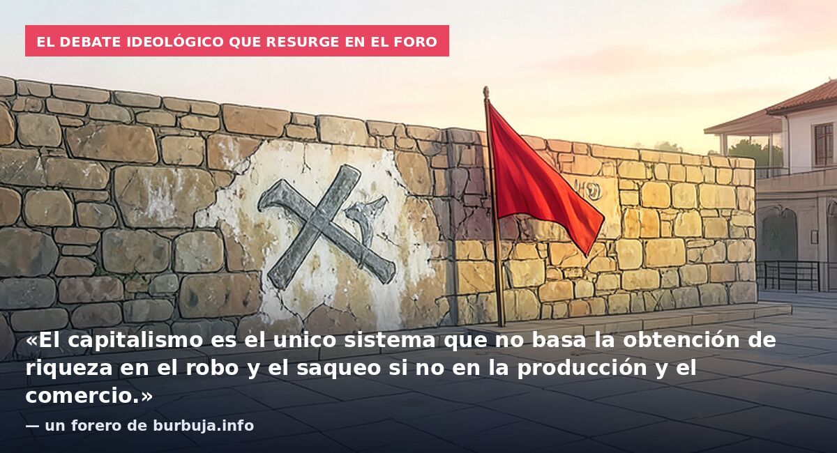 El debate ideológico que resurge en el foro: «El capitalismo es el unico sistema que no basa la obtención de riqueza en el robo y el saqueo si no en la producción y el comercio.» — un forero de burbuja.info