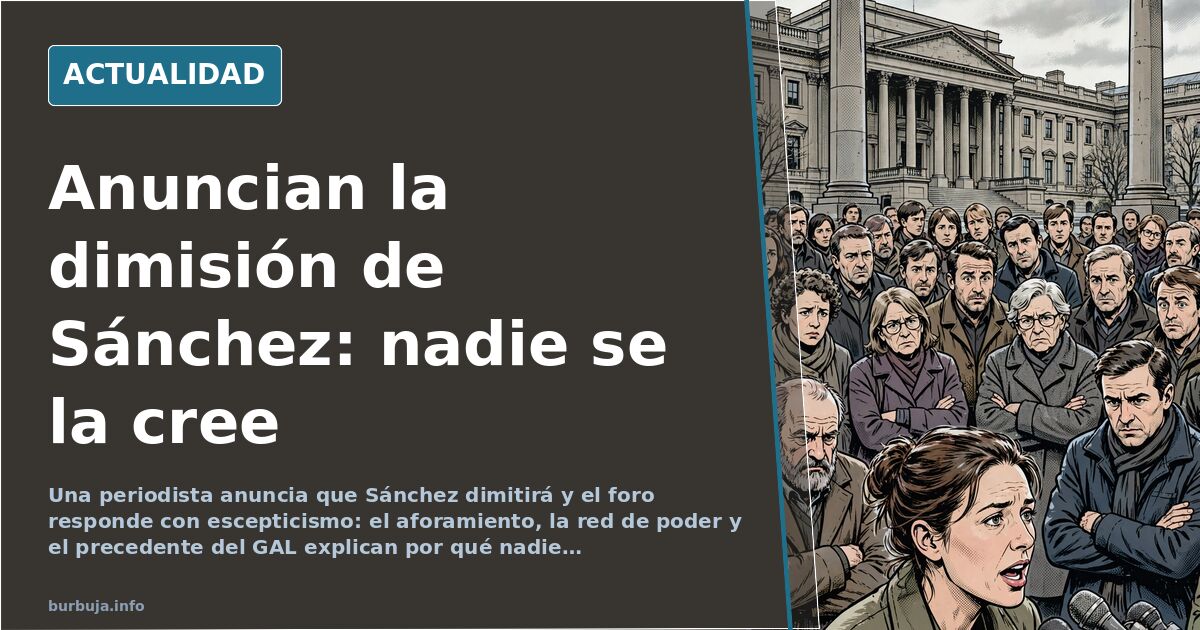 Ketty Garat anuncia la dimisión de Sánchez y el foro no se lo cree