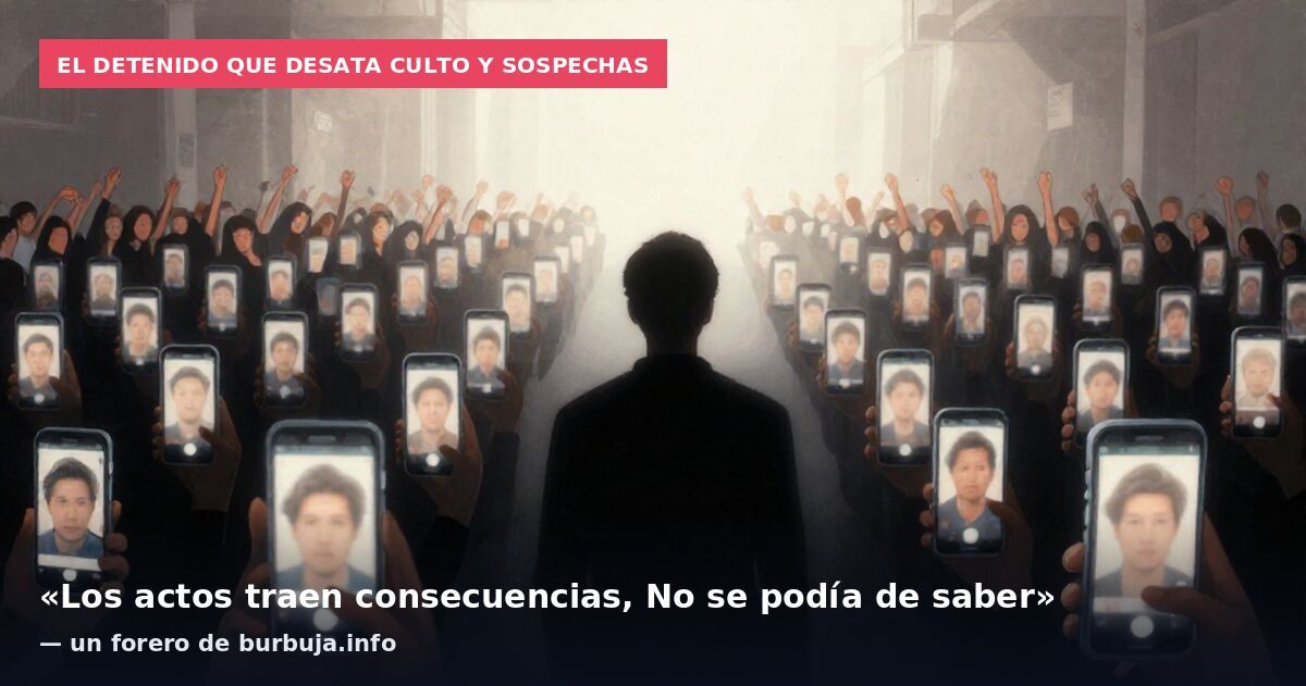 El detenido que desata culto y sospechas: «Los actos traen consecuencias, No se podía de saber» — un forero de burbuja.info