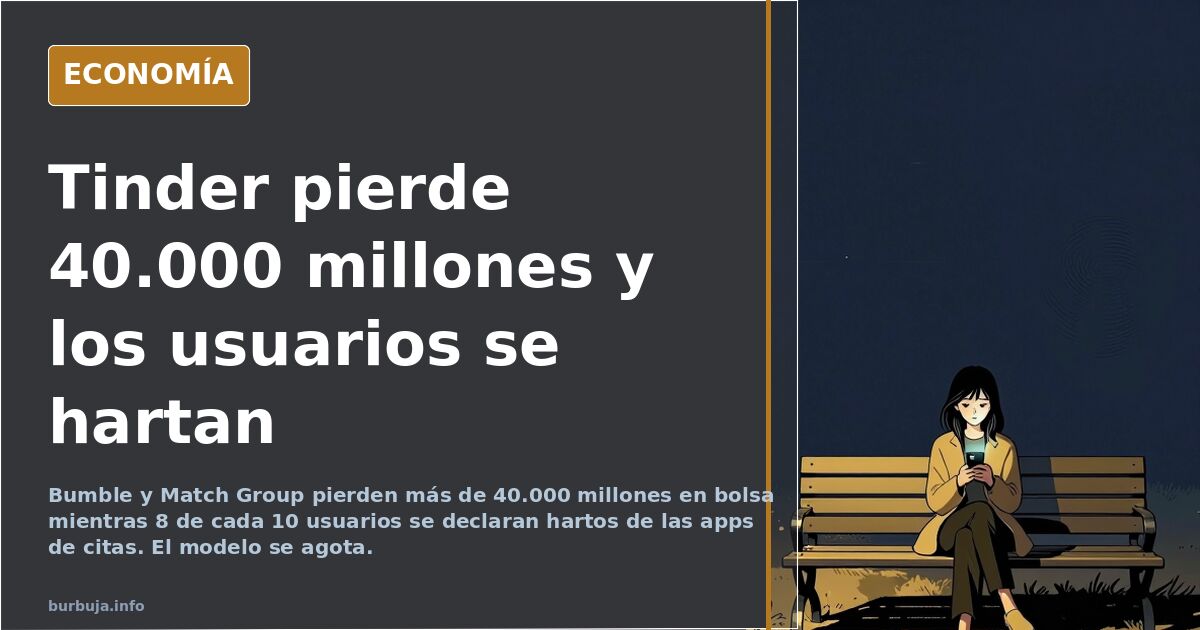 Tinder se hunde: 8 de cada 10 usuarios están hartos