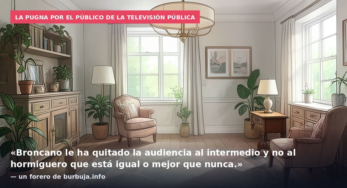 La pugna por el público de la televisión pública: «Broncano le ha quitado la audiencia al intermedio y no al hormiguero que está igual o mejor que nunca.» — un forero de burbuja.info