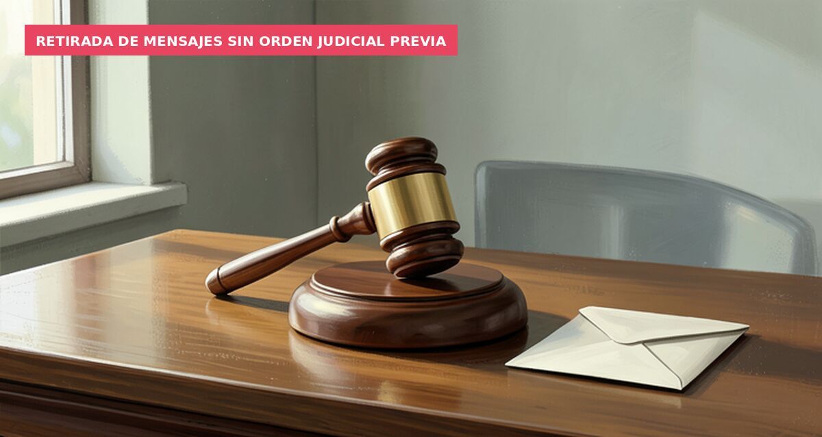 Retirada de mensajes sin orden judicial previa