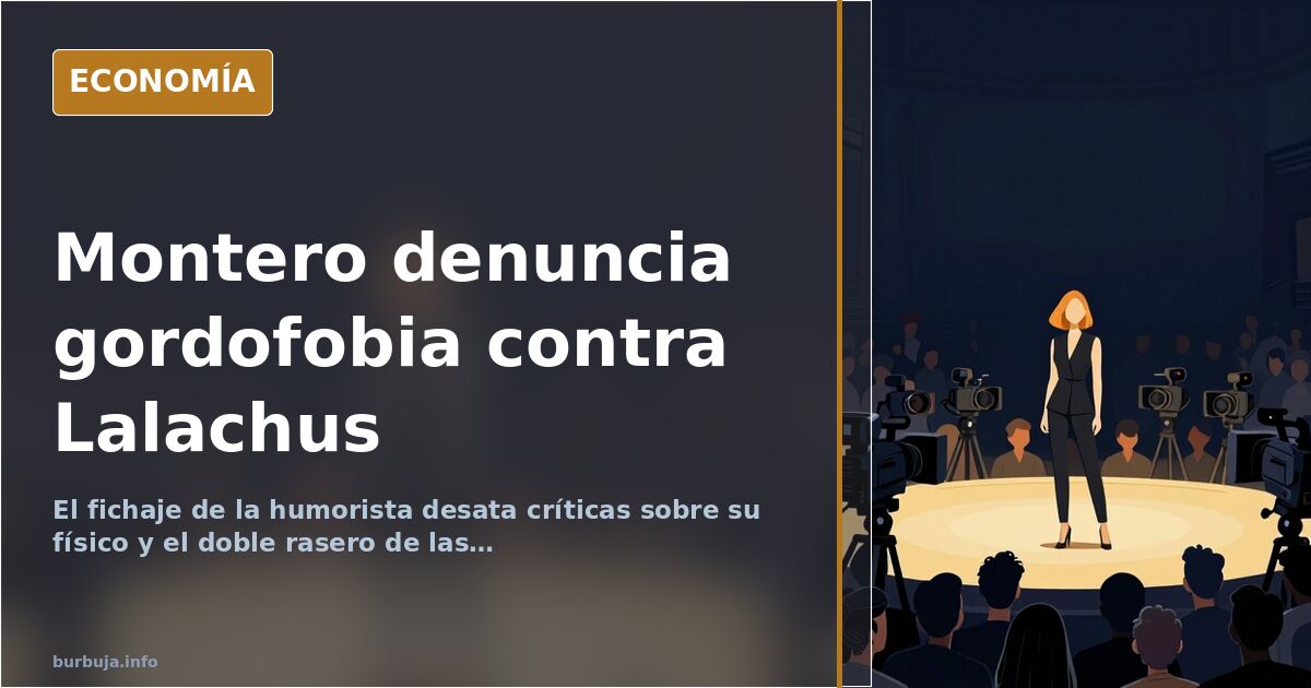 Montero denuncia «gordofobia» contra Lalachus por las campanadas