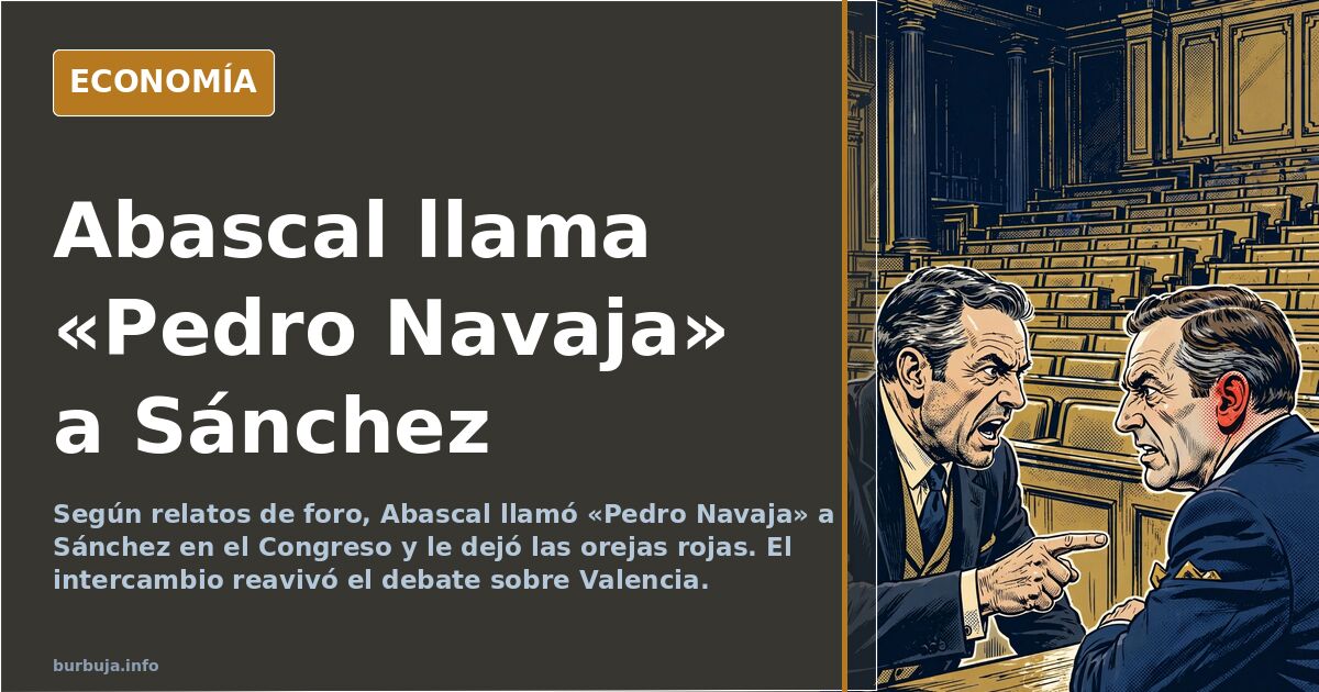 Abascal llama «Pedro Navaja» a Sánchez en el Congreso