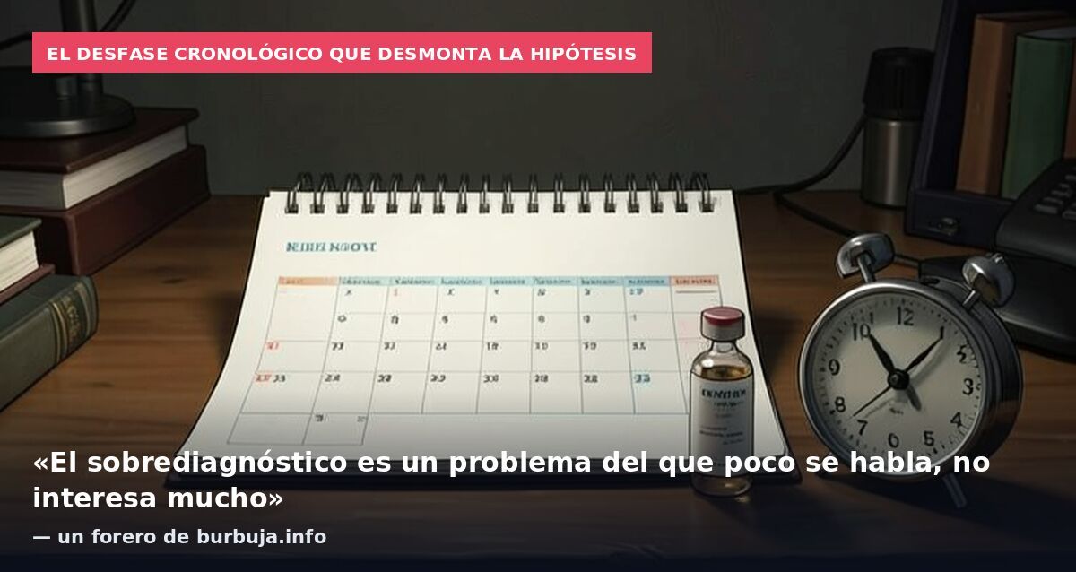El desfase cronológico que desmonta la hipótesis: «El sobrediagnóstico es un problema del que poco se habla, no interesa mucho» — un forero de burbuja.info