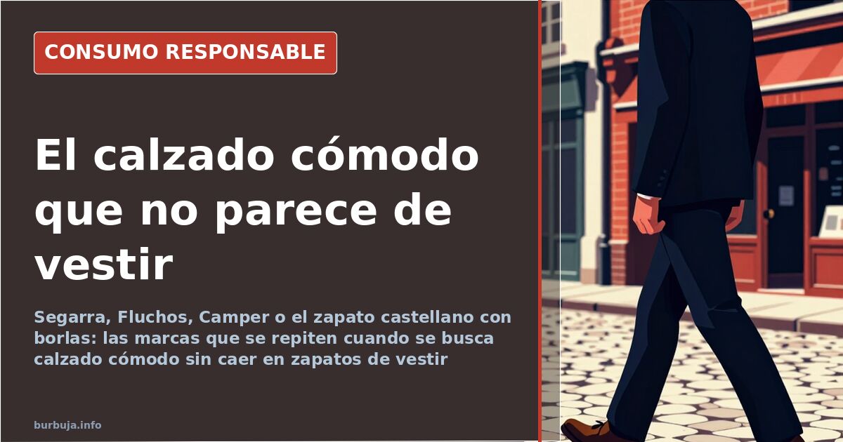 Comfortable footwear without dress shoes: Segarra, Fluchos, Camper